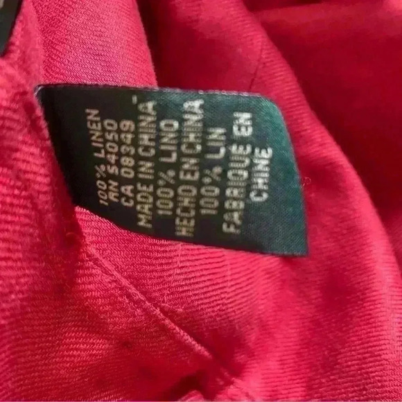 Lauren  Ralph Lauren Red Short Sleeve Jacket/Top Size 14W - Picture 4 of 6